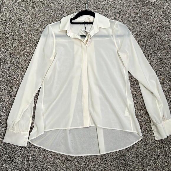 Alice + Olivia slik button down shirt size XS new - Picture 8 of 9